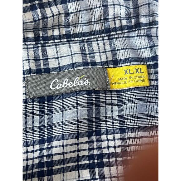 Women's Cabela’s Plaid Lightweight V Neck Blouse Size XL - Picture 7 of 7